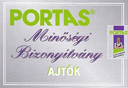 PORTAS minőségi bizonyítvány – Ajtók